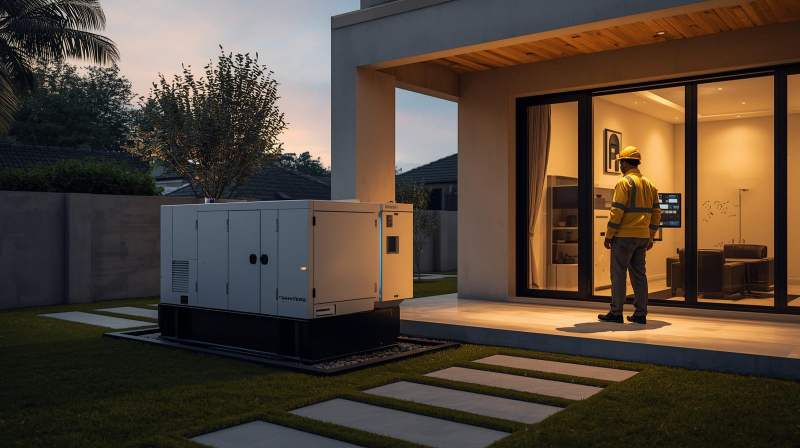 Jual genset silent terlengkap dari Traktor Nusantara untuk backup listrik rumah.